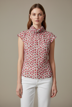 Cargar imagen en el visor de la galería, Blusa Gasa Estampada Cuello Alto
