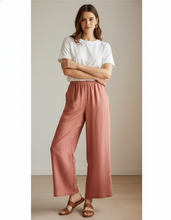 Cargar imagen en el visor de la galería, PANTALON LINO PALO DE ROSA