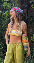Cargar imagen en el visor de la galería, BIKINI ALGODON STRAPLESS AMARILLO RAYAS SUAVES