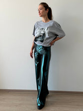 Cargar imagen en el visor de la galería, PANTALON SOFIA VERDE METALIZADO