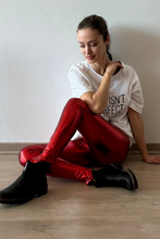 Cargar imagen en el visor de la galería, LEGGING BOMBAI (METALIZADA ROJA)