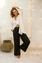 Cargar imagen en el visor de la galería, PANTALON LINO NEGRO