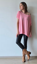 Cargar imagen en el visor de la galería, Polera suelta algodón manga corta
