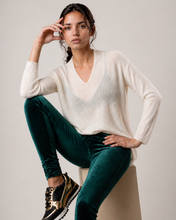 Cargar imagen en el visor de la galería, Legging Terciopelo Verde Esmeralda