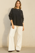 Cargar imagen en el visor de la galería, Pantalón blanco elegante ancho mujer