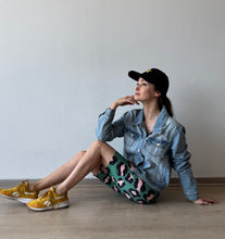 Cargar imagen en el visor de la galería, BIKER ANIMAL PRINT VERDE TIRO ALTO