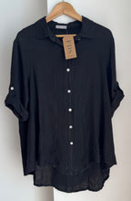 Cargar imagen en el visor de la galería, BLUSON LINO MANGA 3/4