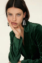 Cargar imagen en el visor de la galería, Blazer Terciopelo Corto Verde Esmeralda