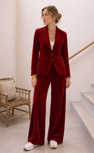 Cargar imagen en el visor de la galería, Pantalon Terciopelo Rojo Italiano