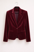 Cargar imagen en el visor de la galería, Blazer Terciopelo Burdeo