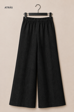 Cargar imagen en el visor de la galería, Vista de atrás — Pantalon Lino Pretina Lisa Negro