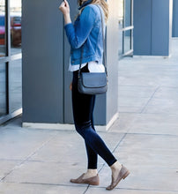 Cargar imagen en el visor de la galería, Legging terciopelo azul marino