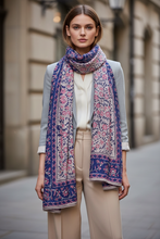 Cargar imagen en el visor de la galería, PAÑUELO ESTAMPADO AZUL ROSADO