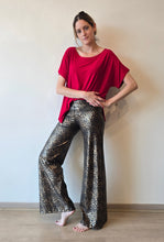 Cargar imagen en el visor de la galería, PANTALON CUERINA ANIMAL PRINT DORADO