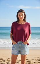 Cargar imagen en el visor de la galería, Polera suelta algodón manga corta