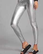 Cargar imagen en el visor de la galería, Legging Plateada Metalizada