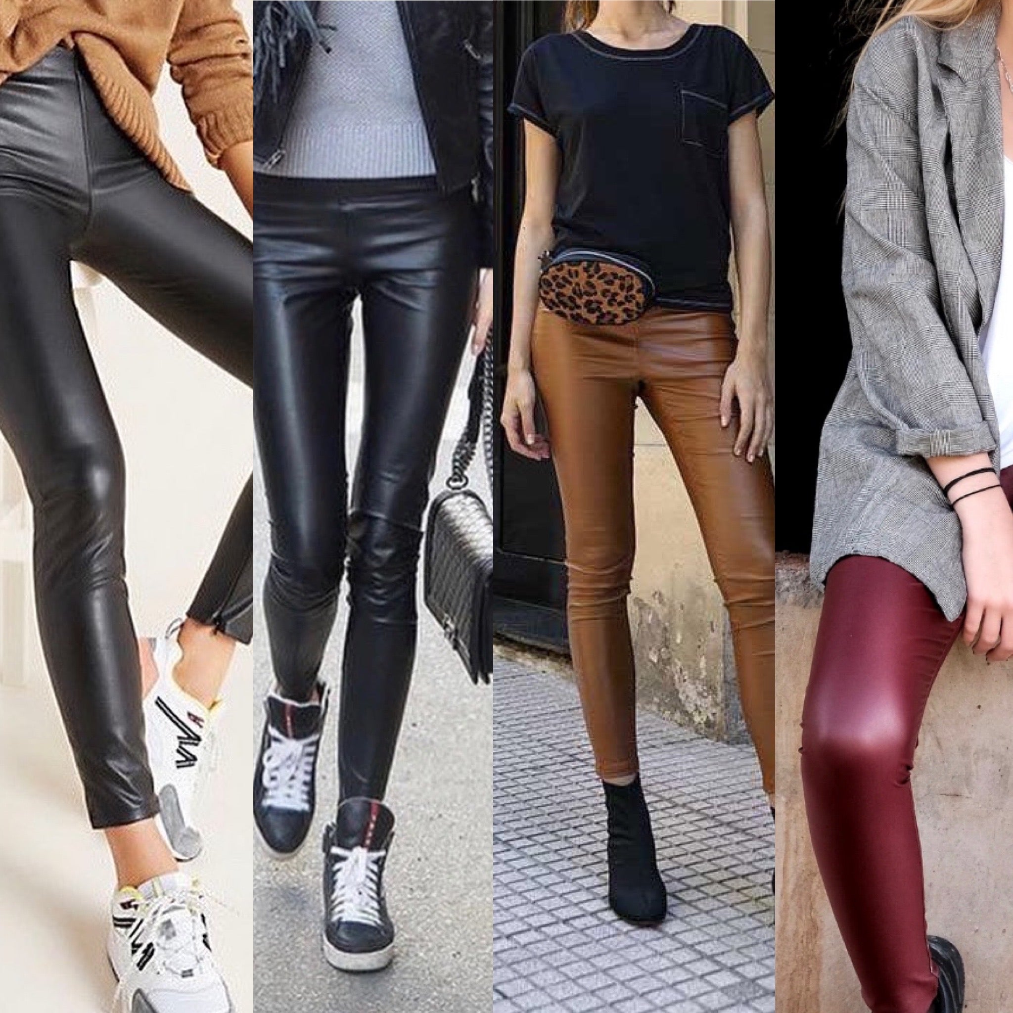 Leggings Cuerinas y Metalizadas / Fran Del Solar