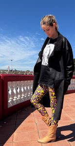 LEGGING LYCRA ANIMAL PRINT AMARILLA