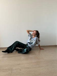 PANTALON SOFIA VERDE METALIZADO