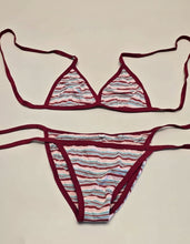 Cargar imagen en el visor de la galería, BIKINI TRIANGULO ALGODON RAYAS
