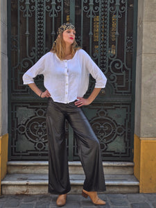 PANTALON CUERINA NEGRO