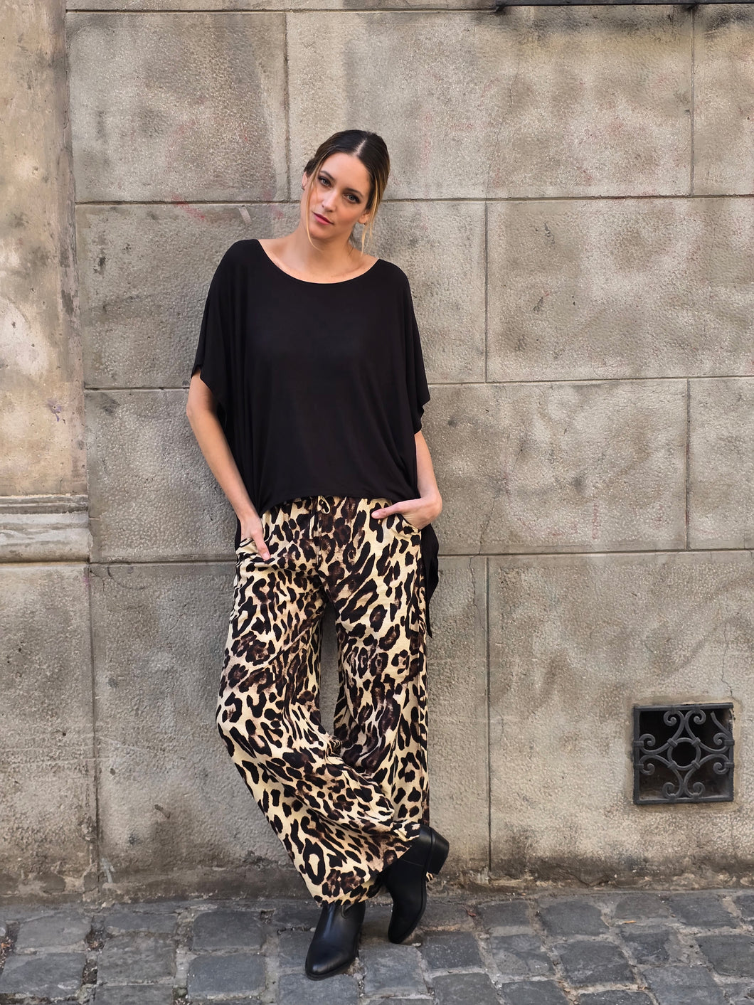 PANTALON LINO ANIMAL PRINT