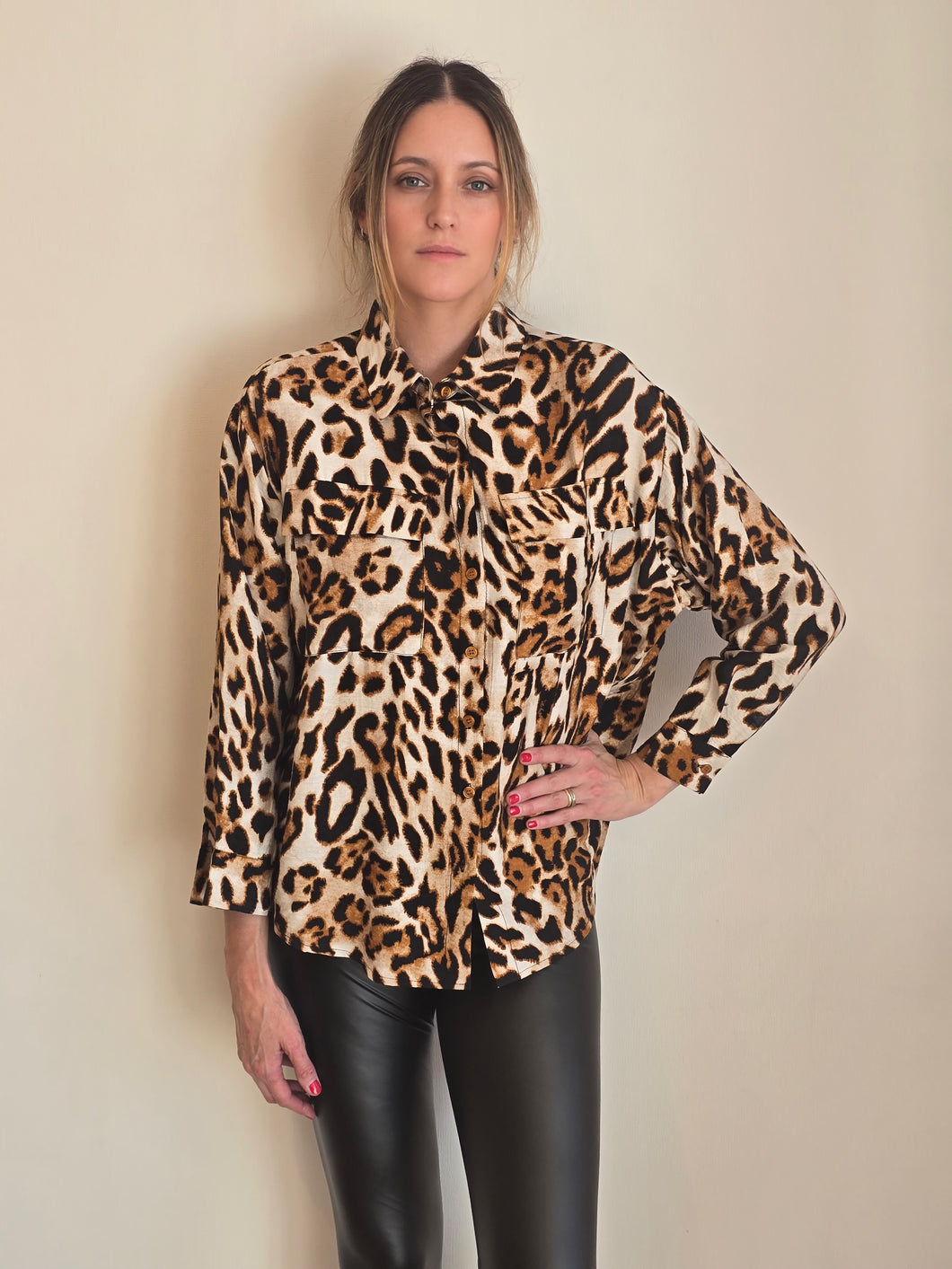BLUSA LINO ANIMAL PRINT
