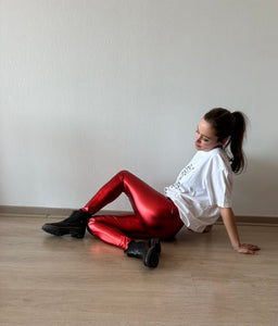 LEGGING BOMBAI (METALIZADA ROJA)