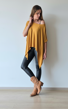 Cargar imagen en el visor de la galería, POLERA ALGODON ASIMETRICA
