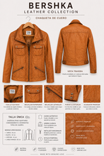 Cargar imagen en el visor de la galería, Chaqueta Cuero Camel ♻️
