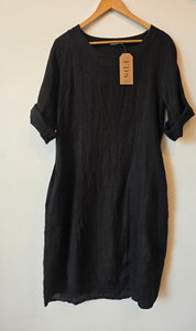 VESTIDO LINO SUELTO CON MANGAS 3/4