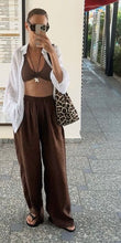 Cargar imagen en el visor de la galería, PANTALON LINO CAFE MORO
