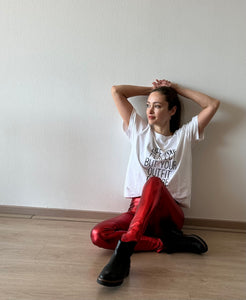 LEGGING BOMBAI (METALIZADA ROJA)