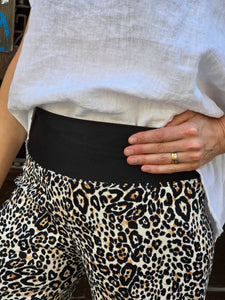 PANTALON ALGODON ANIMAL PRINT BLANCO
