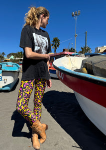 LEGGING LYCRA ANIMAL PRINT AMARILLA