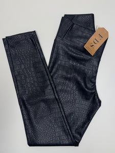 LEGGING CUERINA CROCO NEGRO