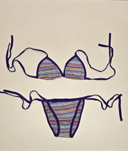 Cargar imagen en el visor de la galería, BIKINI ALGODON RAYAS SOSTEN MOVIBLE
