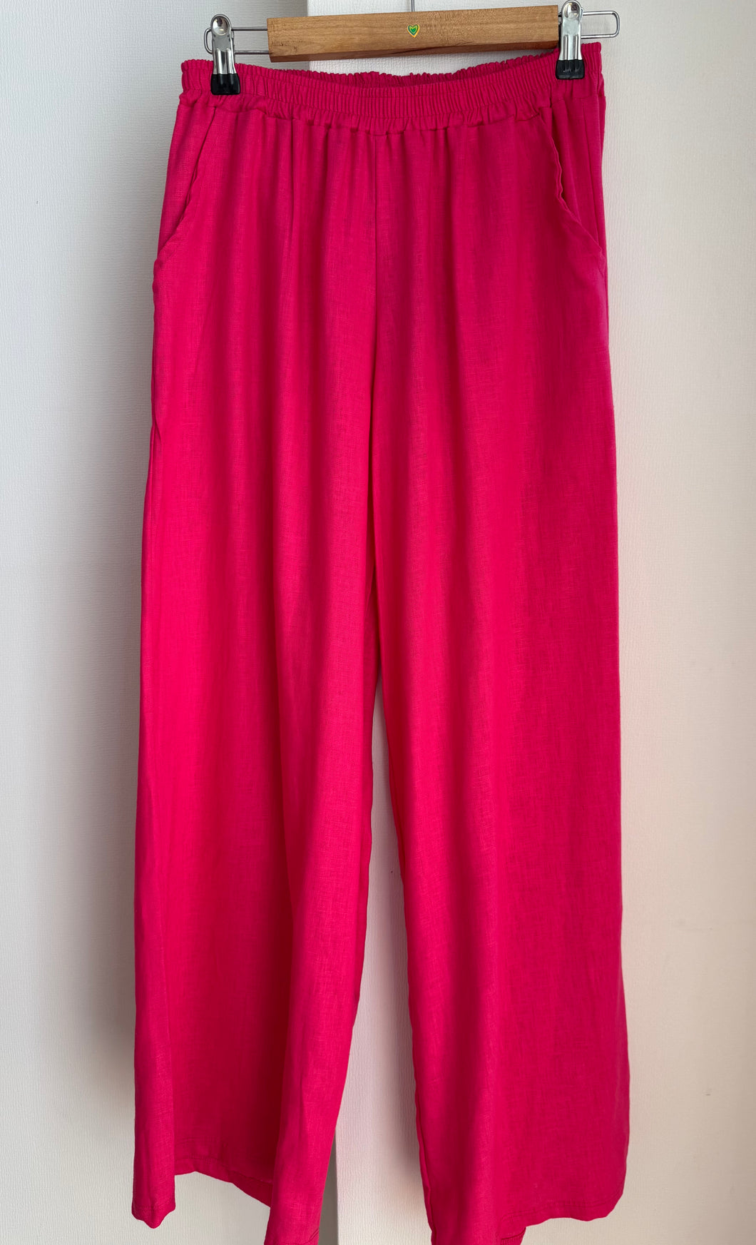 PANTALON LINO FUCSIA