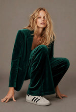 Cargar imagen en el visor de la galería, Blazer Terciopelo Largo Verde Esmeralda
