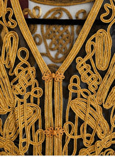 Cargar imagen en el visor de la galería, Gilet Bordado Dorado y Negro
