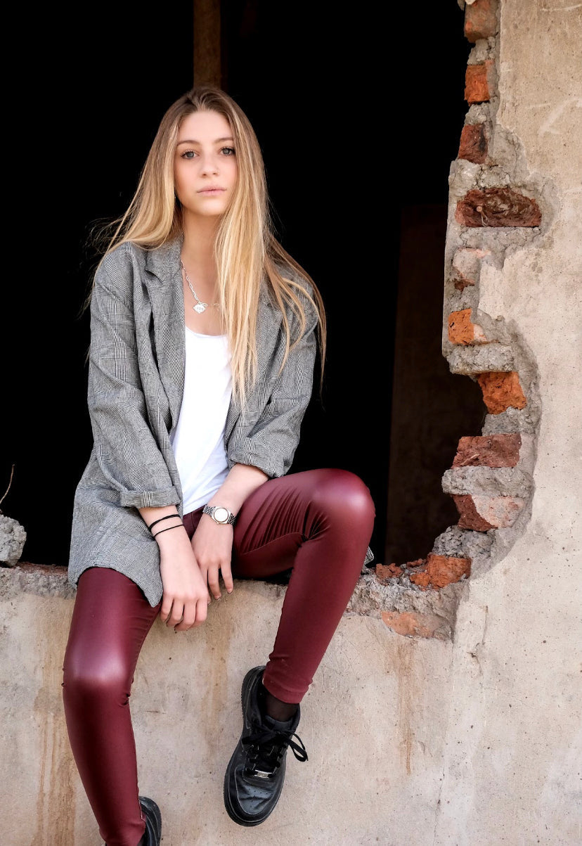 LEGGING CUERINA FORRADA BURDEO