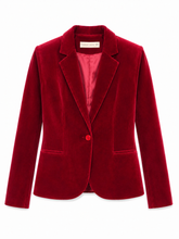Cargar imagen en el visor de la galería, Blazer Terciopelo Rojo Italiano

