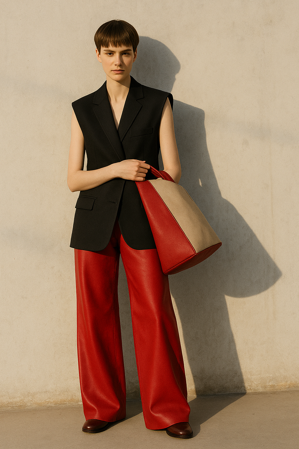PANTALON CUERINA ROJO