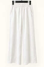 Cargar imagen en el visor de la galería, Pantalón de Lino Pretina Elasticada Blanco
