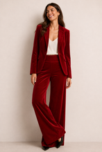 Cargar imagen en el visor de la galería, Blazer Terciopelo Rojo Italiano
