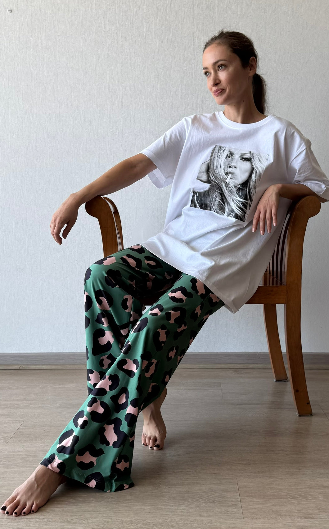 PANTALON SOFIA ANIMAL PRINT VERDE