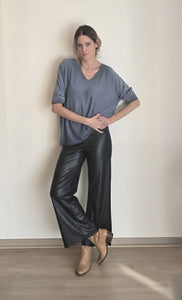 PANTALON CUERINA NEGRO