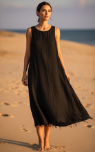 Cargar imagen en el visor de la galería, VESTIDO LINO LARGO SIN MANGAS
