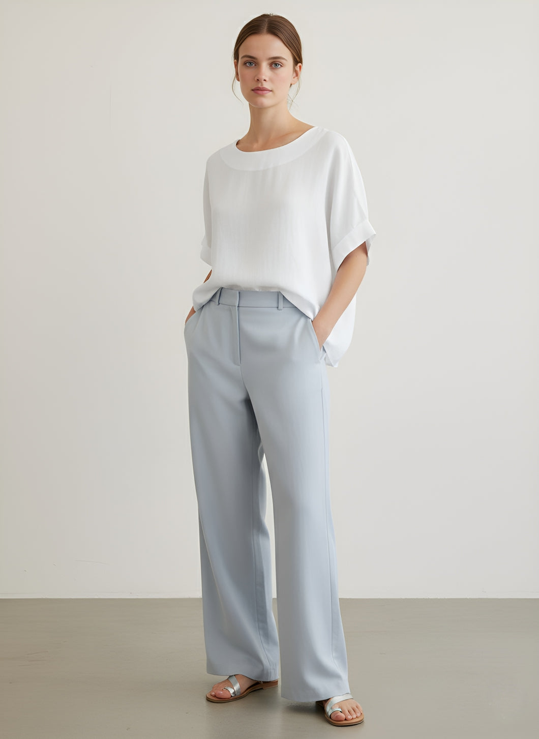 BLUSA LINO CUELLO REDONDO