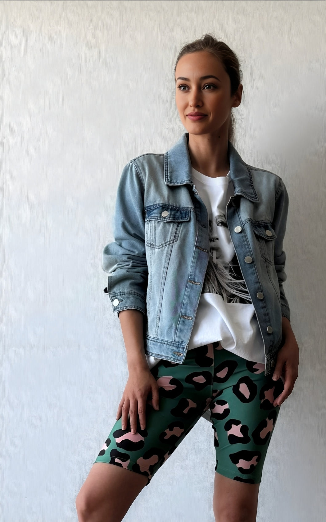 BIKER LYCRA ANIMAL PRINT VERDE